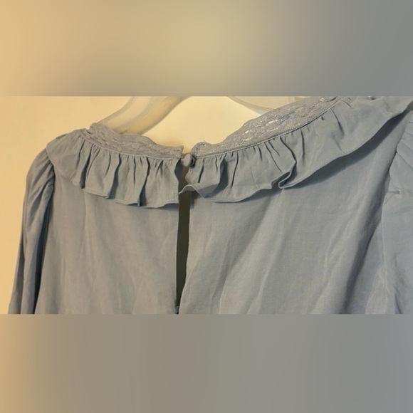 NWT Reformation Blue Sheath Dress with Bishop Sleeves Size 8 sku#85 - Picture 9 of 10